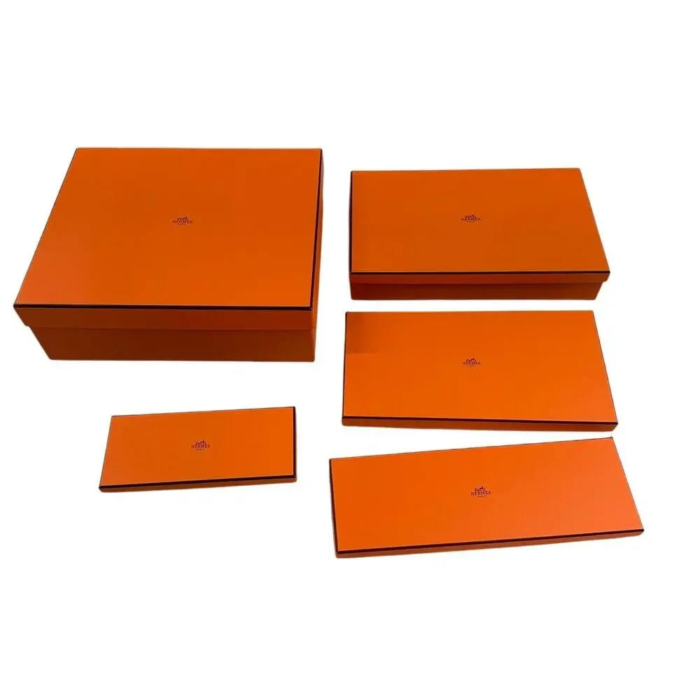 Hermès Paris Orange Gift Boxes Lot of 5 Assorted Sizes Largest 16x13x6 Empty